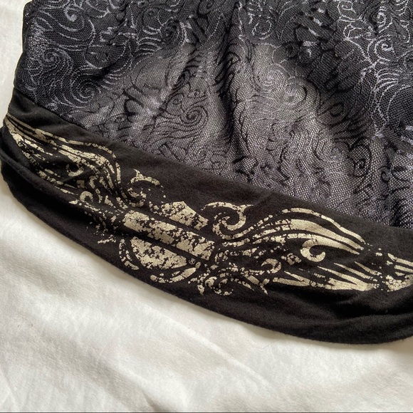 Harley Davidson Twist Front Lace Back Top - Picture 7 of 9